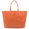 ゴヤール GOYARD サンルイPM オレンジ PVCコーティングキャンバス ゴヤールディンキャンバス シュヴロッシュカーフスキン トートバッグ シルバー金具 リバーシブル ヘリンボーン