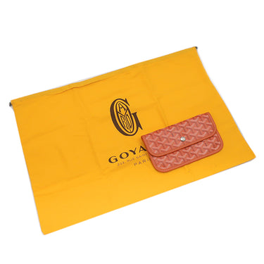 ゴヤール GOYARD サンルイPM オレンジ PVCコーティングキャンバス ゴヤールディンキャンバス シュヴロッシュカーフスキン トートバッグ シルバー金具 リバーシブル ヘリンボーン
