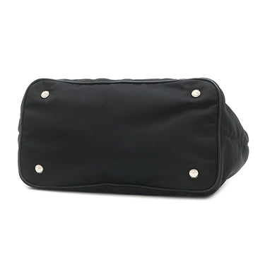 プラダ PRADA メタルロゴ トート NERO ナイロン レザー 2WAYバッグ シルバー金具 ショルダー 黒