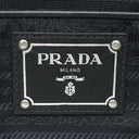 プラダ PRADA メタルロゴ トート NERO ナイロン レザー 2WAYバッグ シルバー金具 ショルダー 黒