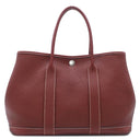 エルメス HERMES ガーデンパーティーTPM ルージュアッシュ ネゴンダ トートバッグ シルバー金具 赤 ボルドー オールレザー