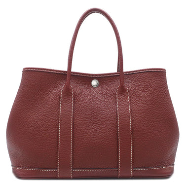 エルメス HERMES ガーデンパーティーTPM ルージュアッシュ ネゴンダ トートバッグ シルバー金具 赤 ボルドー オールレザー