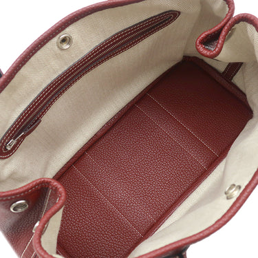 エルメス HERMES ガーデンパーティーTPM ルージュアッシュ ネゴンダ トートバッグ シルバー金具 赤 ボルドー オールレザー