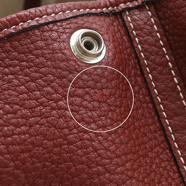 エルメス HERMES ガーデンパーティーTPM ルージュアッシュ ネゴンダ トートバッグ シルバー金具 赤 ボルドー オールレザー
