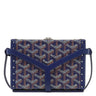 ゴヤール GOYARD ミノディエール トランクバッグ MINA08PMLTY12CL12P ネイビーブルー キャンバス ゴヤールディンキャンバス クラムシーカウハイド ショルダーバッグ シルバー金具 紺 茶 白 杉綾模様