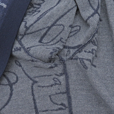 ベルルッティ BERLUTI カリグラフィ R19KCL161YAEP ネイビー ウール 14039 カーディガン 紺 スクリット 総柄 ニット
