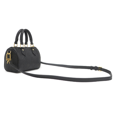 ルイヴィトン LOUIS VUITTON ナノ スピーディ M82450 ブラック モノグラムアンプラント 2WAYバッグ ゴールド金具 ハンドバッグ ショルダー