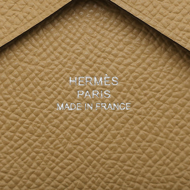 エルメス HERMES カルヴィ デュオ デュンヌ ヴォーエプソン カードケース シルバー金具 フラグメントケース 2025年製