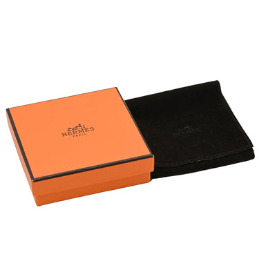 エルメス HERMES ジャンボ エトゥープ×ゴールド レザー GP ブレスレット グレージュ 編み込み レザーブレス