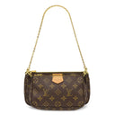 ルイヴィトン LOUIS VUITTON ミュルティ ポシェット アクセソワール M44813 カーキ モノグラムキャンバス ショルダーバッグ ゴールド金具 ポーチ