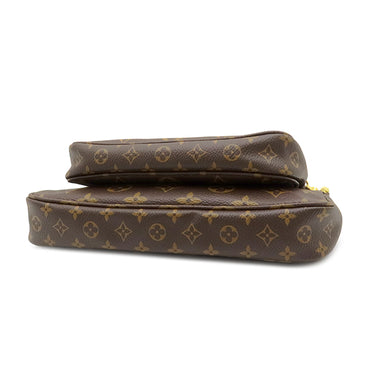 ルイヴィトン LOUIS VUITTON ミュルティ ポシェット アクセソワール M44813 カーキ モノグラムキャンバス ショルダーバッグ ゴールド金具 ポーチ
