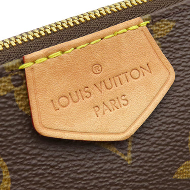 ルイヴィトン LOUIS VUITTON ミュルティ ポシェット アクセソワール M44813 カーキ モノグラムキャンバス ショルダーバッグ ゴールド金具 ポーチ