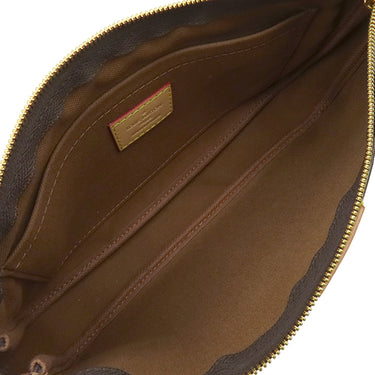ルイヴィトン LOUIS VUITTON ミュルティ ポシェット アクセソワール M44813 カーキ モノグラムキャンバス ショルダーバッグ ゴールド金具 ポーチ