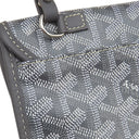 ゴヤール GOYARD サンルイPM グレー PVCコーティングキャンバス ゴヤールディンキャンバス シュヴロッシュカーフスキン トートバッグ シルバー金具 リバーシブル ヘリンボーン