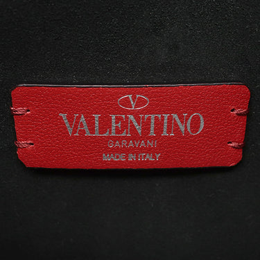 ヴァレンティノ VALENTINO VLTN クロスボディバッグ ブラック レザー ショルダーバッグ シルバー金具 黒 白 ロゴ ショルダー 斜め掛け フラップ