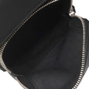 ヴァレンティノ VALENTINO VLTN クロスボディバッグ ブラック レザー ショルダーバッグ シルバー金具 黒 白 ロゴ ショルダー 斜め掛け フラップ