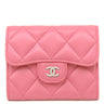 シャネル CHANEL ミニ チェーンクラッチ AP0238 ピンク ラムスキン チェーンウォレット シルバー金具 ココマーク