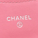 シャネル CHANEL ミニ チェーンクラッチ AP0238 ピンク ラムスキン チェーンウォレット シルバー金具 ココマーク