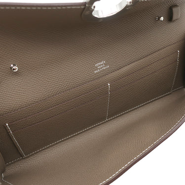 エルメス HERMES マイヨン トゥーゴー エトゥープ ヴォーエプソン 長財布 シルバー金具 新品 未使用 ウォレットバッグ グレージュ
