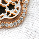 ZOCCAI フラワーモチーフ ホワイト×ピンクゴールド K18PG ダイヤモンド 色石 シェル ネックレス シェル ダイヤ 色石 18K 750 YG