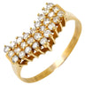 ノンブランド NON BRAND ダイヤモンド 0.50ct デザインリング イエローゴールド K18YG ダイヤモンド リング 指輪 18K 750 YG V字 Vライン ラウンドブリリアント 14号
