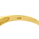 ノンブランド NON BRAND ダイヤモンド 0.50ct デザインリング イエローゴールド K18YG ダイヤモンド リング 指輪 18K 750 YG V字 Vライン ラウンドブリリアント 14号