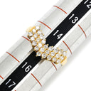 ノンブランド NON BRAND ダイヤモンド 0.50ct デザインリング イエローゴールド K18YG ダイヤモンド リング 指輪 18K 750 YG V字 Vライン ラウンドブリリアント 14号