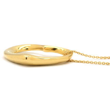 ティファニー Tiffany & Co オープンハート 27.5mm イエローゴールド K18YG ネックレス T＆Co. 18K 18金 750 YG エルサペレッティ