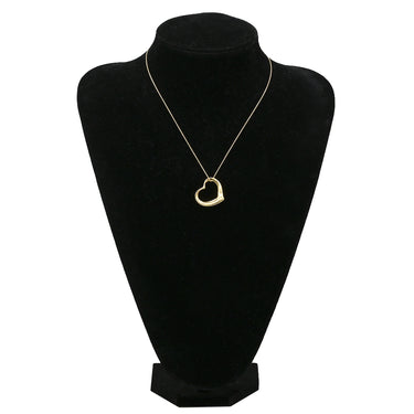 ティファニー Tiffany & Co オープンハート 27.5mm イエローゴールド K18YG ネックレス T＆Co. 18K 18金 750 YG エルサペレッティ