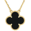 ヴァンクリーフアーペル Van Cleef & Arpels ヴィンテージ アルハンブラ ペンダント VCARA45800 ブラック×イエローゴールド K18YG オニキス ネックレス Au750 18K 黒 オニキス