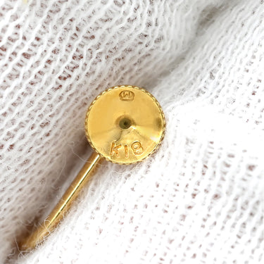 ミキモト MIKIMOTO パール リーフモチーフ パールホワイト×イエローゴールド K18YG パール イヤリング Au750 18K 真珠 あこや アコヤ 葉 植物 ネジ式 スイング ドロップ