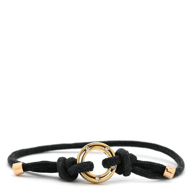 ダミアーニ DAMIANI ディ サイド Ｄ SIDE 10P ダイヤ ピンクゴールドXブラック K18PG ダイヤモンド コットン ブレスレット 18K 750 PG 黒 ブラッドピットデザイン