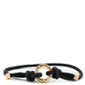 ダミアーニ DAMIANI ディ サイド Ｄ SIDE 10P ダイヤ ピンクゴールドXブラック K18PG ダイヤモンド コットン ブレスレット 18K 750 PG 黒 ブラッドピットデザイン