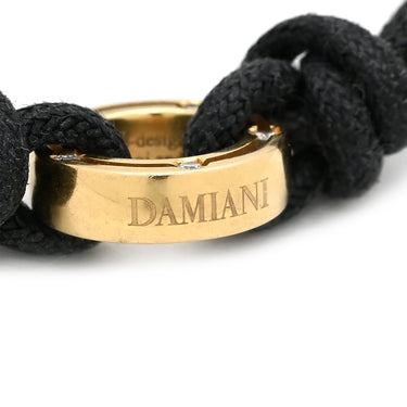 ダミアーニ DAMIANI ディ サイド Ｄ SIDE 10P ダイヤ ピンクゴールドXブラック K18PG ダイヤモンド コットン ブレスレット 18K 750 PG 黒 ブラッドピットデザイン