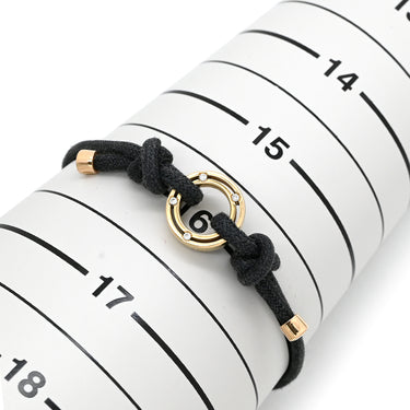 ダミアーニ DAMIANI ディ サイド Ｄ SIDE 10P ダイヤ ピンクゴールドXブラック K18PG ダイヤモンド コットン ブレスレット 18K 750 PG 黒 ブラッドピットデザイン