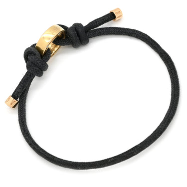 ダミアーニ DAMIANI ディ サイド Ｄ SIDE 10P ダイヤ ピンクゴールドXブラック K18PG ダイヤモンド コットン ブレスレット 18K 750 PG 黒 ブラッドピットデザイン