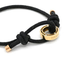 ダミアーニ DAMIANI ディ サイド Ｄ SIDE 10P ダイヤ ピンクゴールドXブラック K18PG ダイヤモンド コットン ブレスレット 18K 750 PG 黒 ブラッドピットデザイン