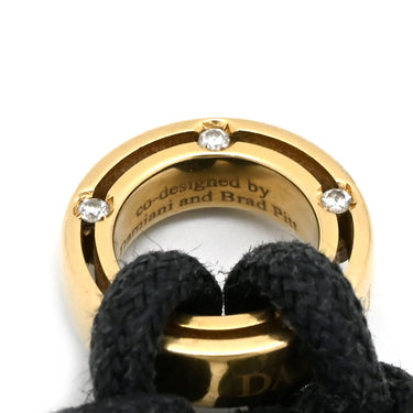 ダミアーニ DAMIANI ディ サイド Ｄ SIDE 10P ダイヤ ピンクゴールドXブラック K18PG ダイヤモンド コットン ブレスレット 18K 750 PG 黒 ブラッドピットデザイン