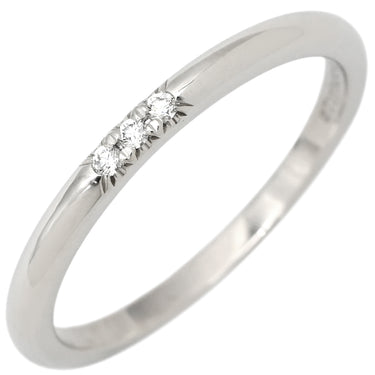 ティファニー Tiffany & Co フォーエバー ダイヤ バンドリング プラチナシルバー Pt950 ダイヤモンド リング 指輪 T＆Co. 三粒 3P プラチナ ウエディング 13.5号