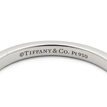 ティファニー Tiffany & Co フォーエバー ダイヤ バンドリング プラチナシルバー Pt950 ダイヤモンド リング 指輪 T＆Co. 三粒 3P プラチナ ウエディング 13.5号