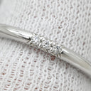 ティファニー Tiffany & Co フォーエバー ダイヤ バンドリング プラチナシルバー Pt950 ダイヤモンド リング 指輪 T＆Co. 三粒 3P プラチナ ウエディング 13.5号
