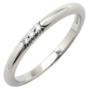 ティファニー Tiffany & Co フォーエバー ダイヤ バンドリング プラチナシルバー Pt950 ダイヤモンド リング 指輪 T＆Co. 三粒 3P プラチナ ウエディング 12.5号