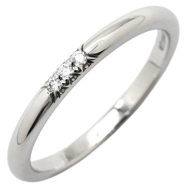 ティファニー Tiffany & Co フォーエバー ダイヤ バンドリング プラチナシルバー Pt950 ダイヤモンド リング 指輪 T＆Co. 三粒 3P プラチナ ウエディング 12.5号