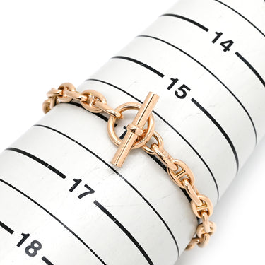 エルメス HERMES シェーヌダンクル TPM ローズゴールド K18PG ブレスレット ピンクゴールド 26コマ 18K 750 PG