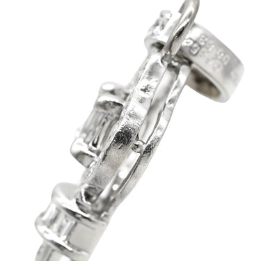 ノンブランド NON BRAND キーモチーフ ダイヤモンド ホワイトゴールド K18WG ダイヤモンド 色石 ペンダントトップ 十字架 18K 750 WG ネックレストップ カギ 鍵