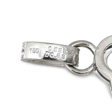 ノンブランド NON BRAND キーモチーフ ダイヤモンド ホワイトゴールド K18WG ダイヤモンド 色石 ペンダントトップ 十字架 18K 750 WG ネックレストップ カギ 鍵