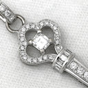 ノンブランド NON BRAND キーモチーフ ダイヤモンド ホワイトゴールド K18WG ダイヤモンド 色石 ペンダントトップ 十字架 18K 750 WG ネックレストップ カギ 鍵