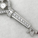 ノンブランド NON BRAND キーモチーフ ダイヤモンド ホワイトゴールド K18WG ダイヤモンド 色石 ペンダントトップ 十字架 18K 750 WG ネックレストップ カギ 鍵