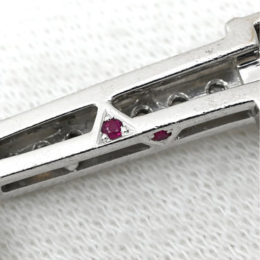 ノンブランド NON BRAND キーモチーフ ダイヤモンド ホワイトゴールド K18WG ダイヤモンド 色石 ペンダントトップ 十字架 18K 750 WG ネックレストップ カギ 鍵