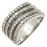 ノンブランド NON BRAND ダイヤモンド 1.00ct デザインリング ホワイトゴールド K18WG ダイヤモンド リング 指輪 18K 750 WG ウエーブ カーブリング 13.5号
